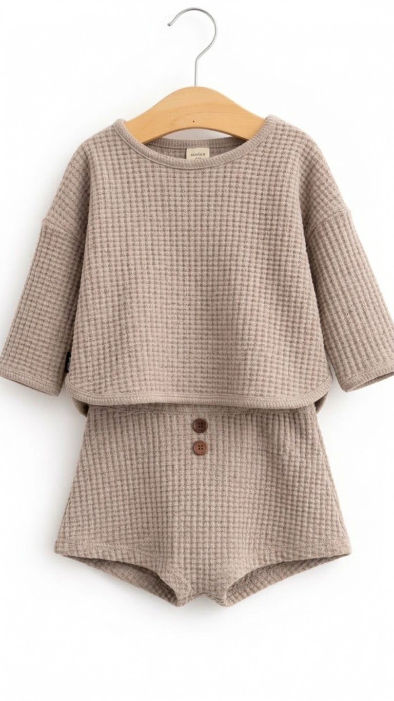 Waffle Top Bottom Set - Mocha