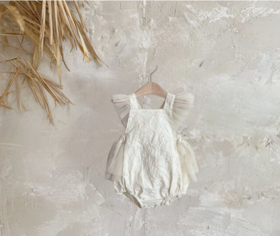Pure Embroidery Dungarees