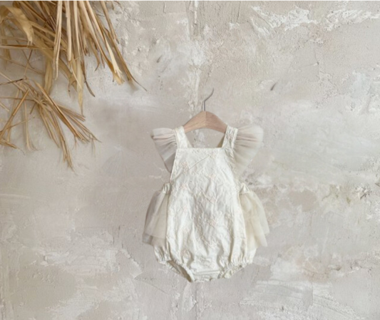 Pure Embroidery Dungarees