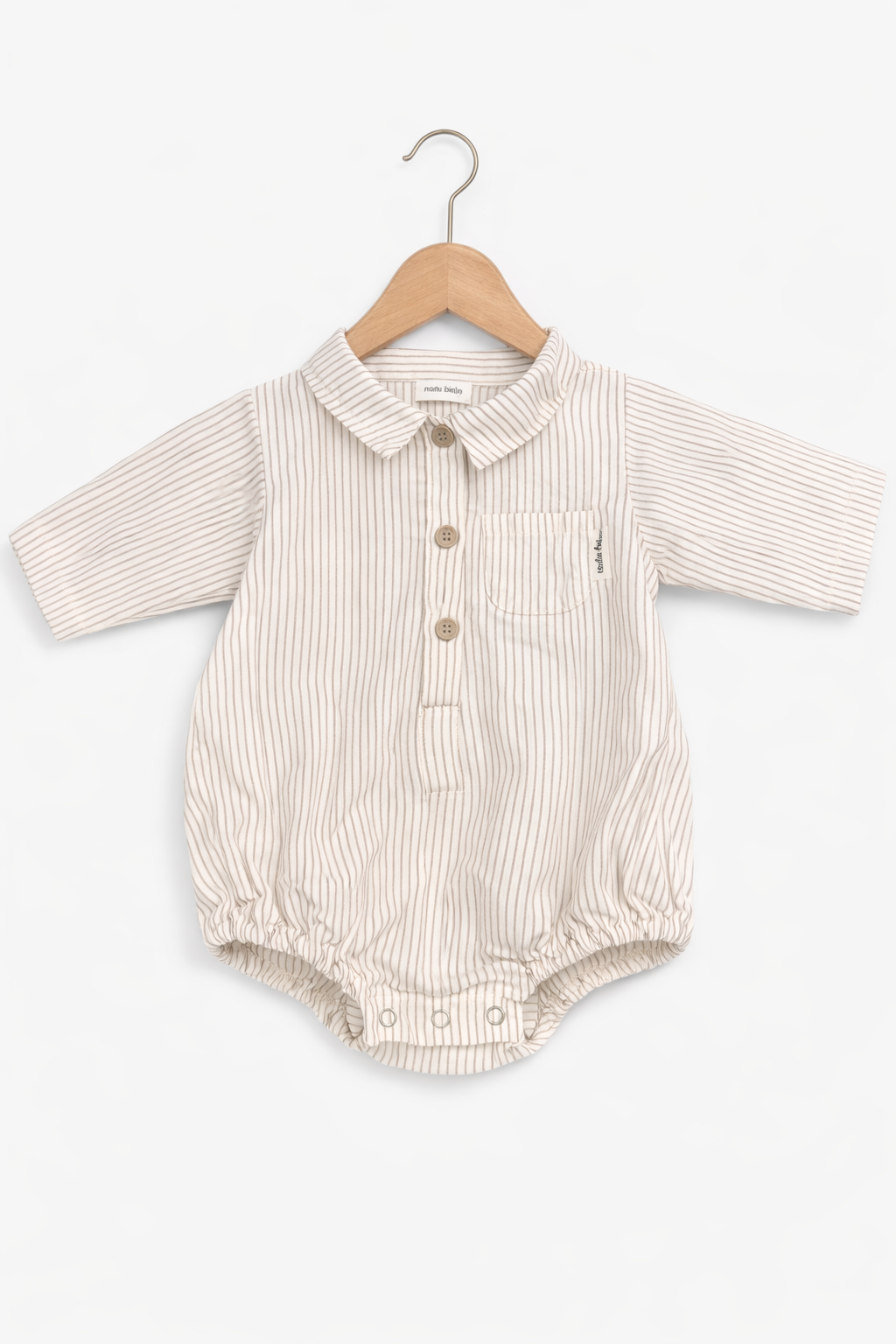 Striped shirt romper