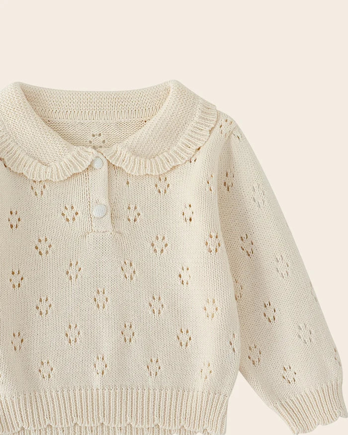 Amandine Sweater and Shorts Set - White