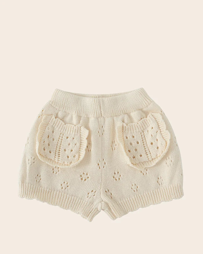 Amandine Sweater and Shorts Set - White