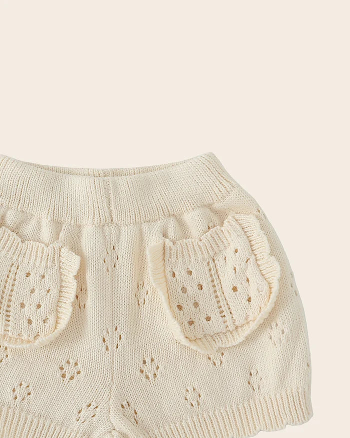 Amandine Sweater and Shorts Set - White